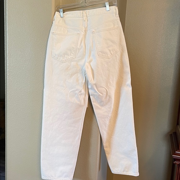 Agolde Women's White Asymmetrical Jeans - Picture 2 of 3